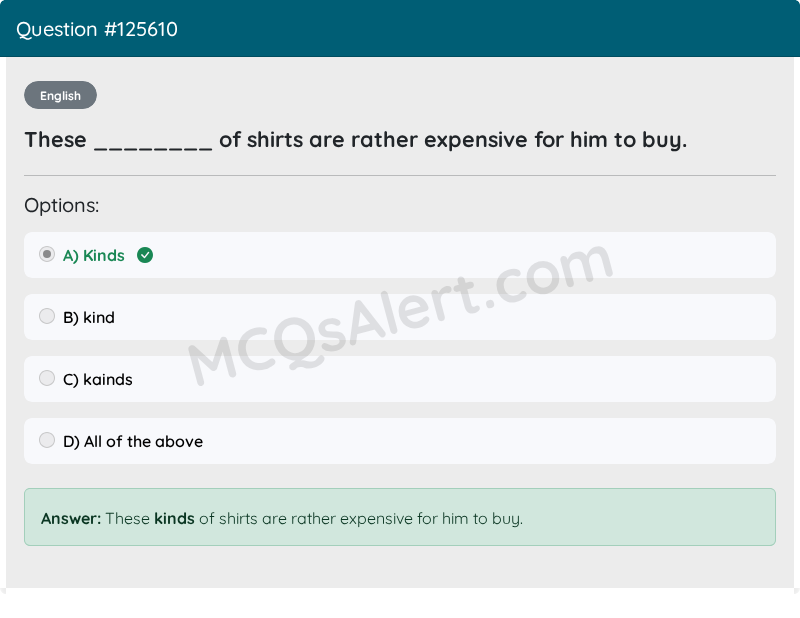 Question Screenshot