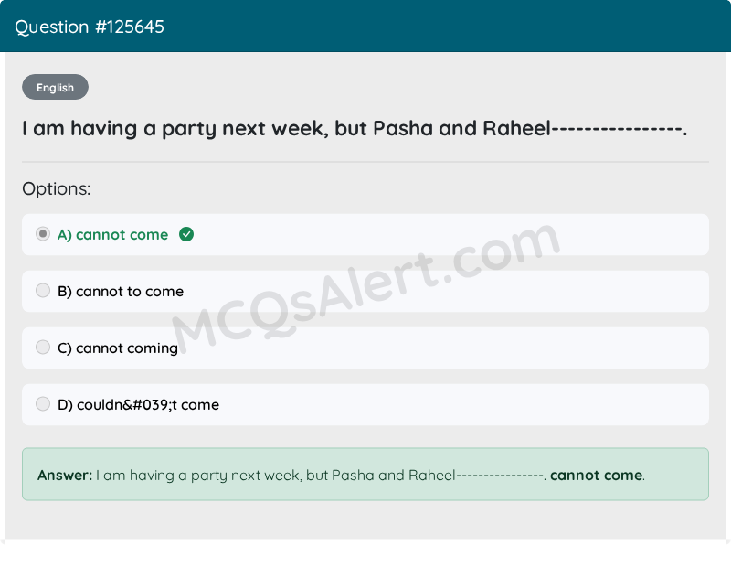 Question Screenshot