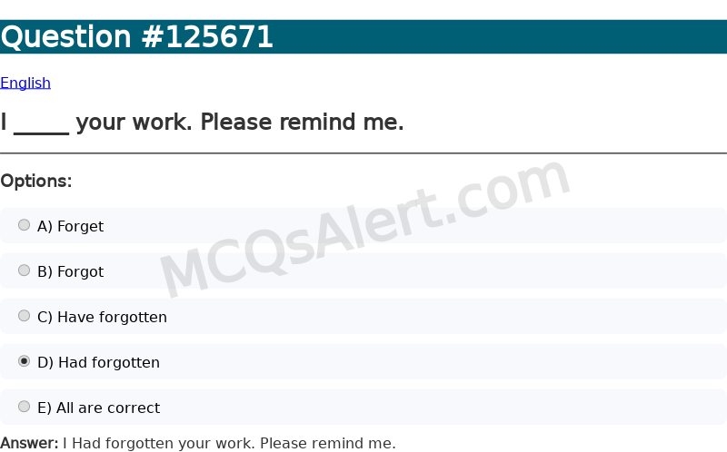 Question Screenshot