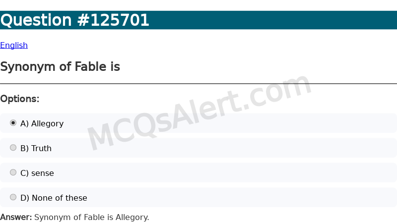Question Screenshot
