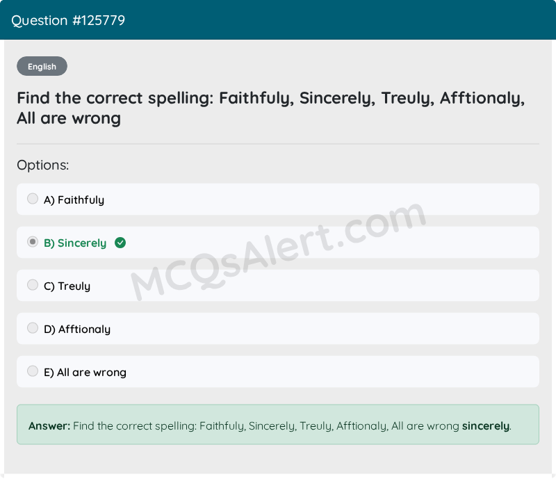 Question Screenshot