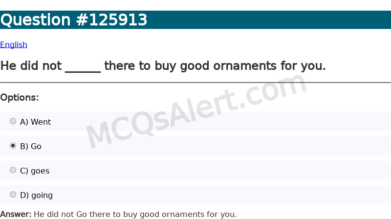 Question Screenshot