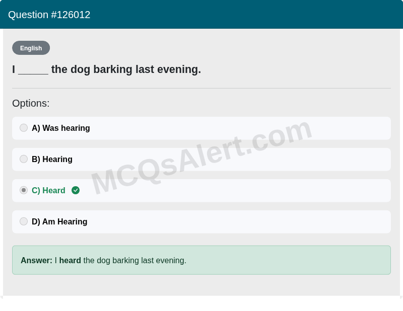 Question Screenshot