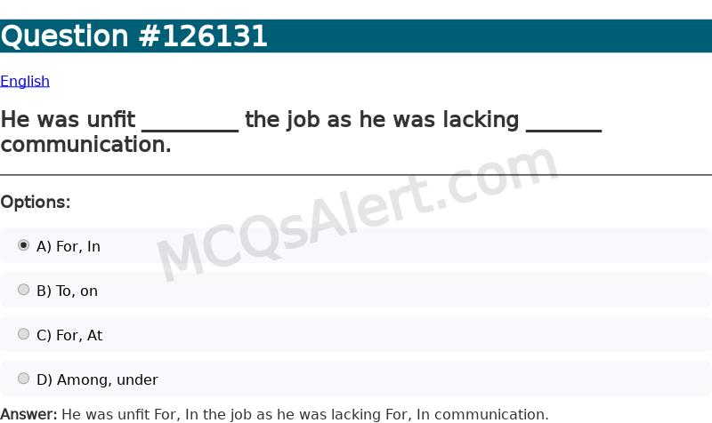Question Screenshot