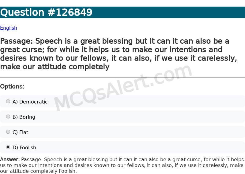 Question Screenshot