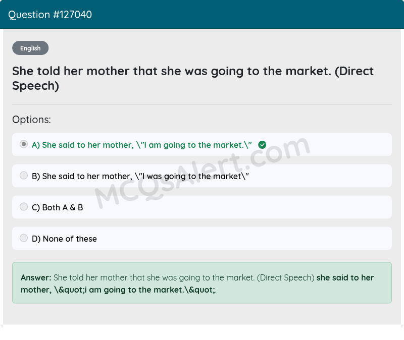 Question Screenshot