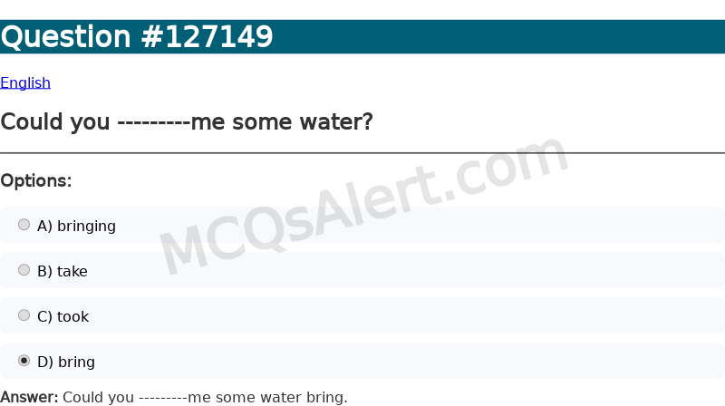 Question Screenshot