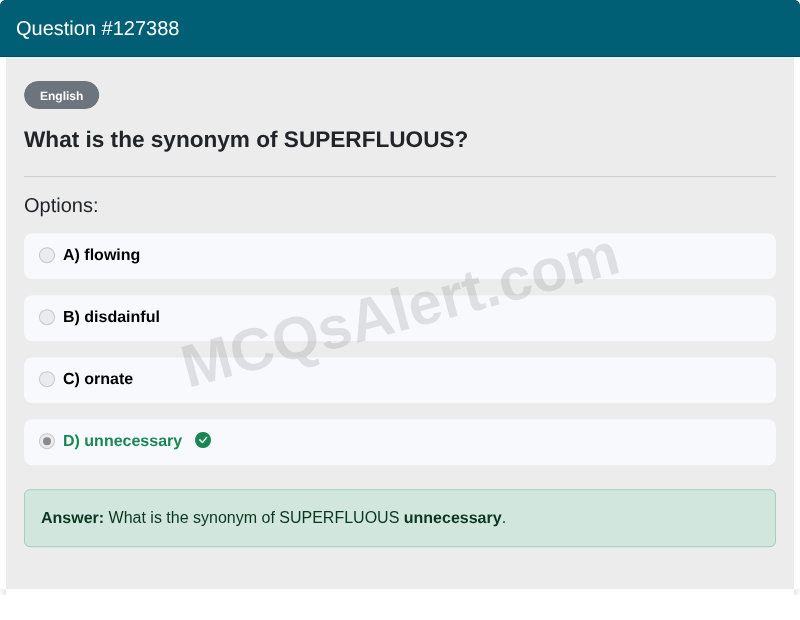 Question Screenshot