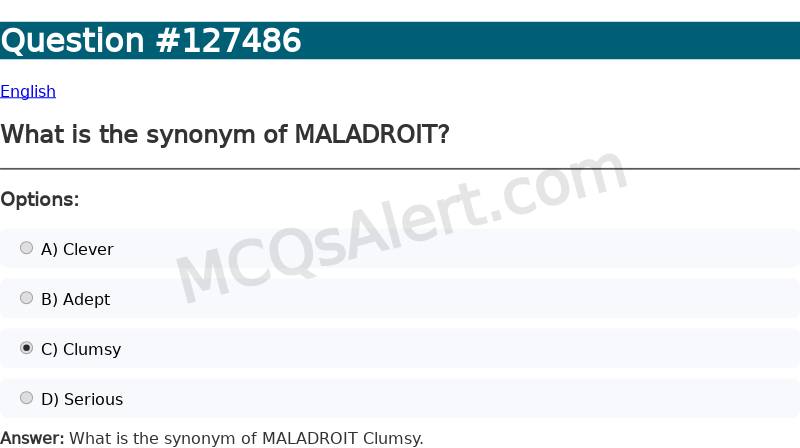 Question Screenshot