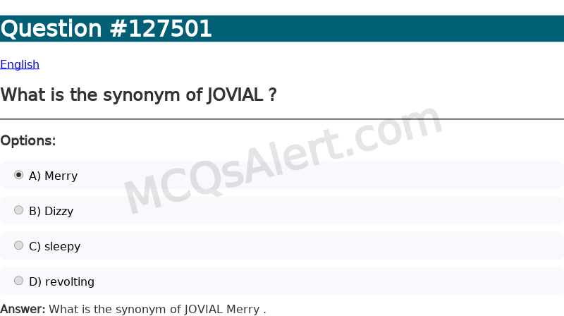 Question Screenshot