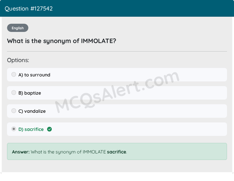 Question Screenshot