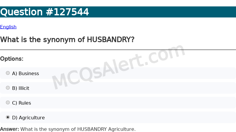 Question Screenshot