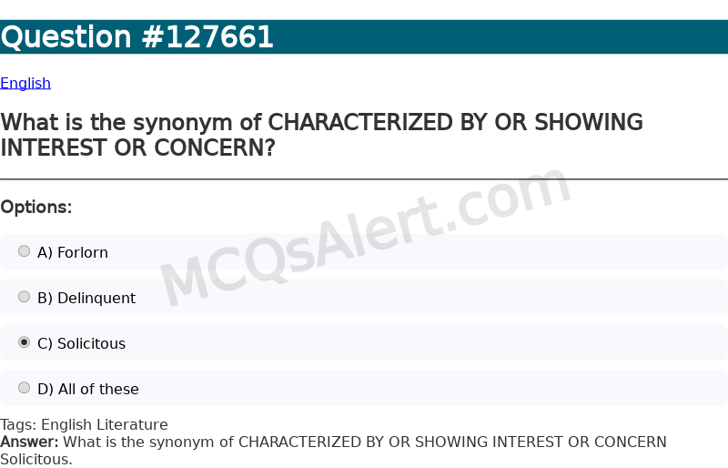 Question Screenshot