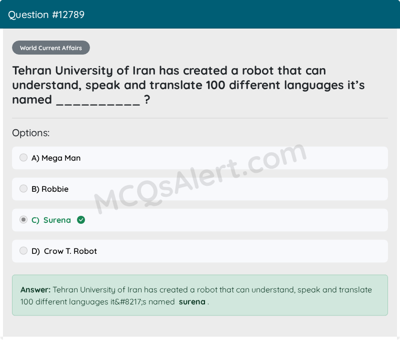 Question Screenshot