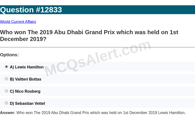 Question Screenshot