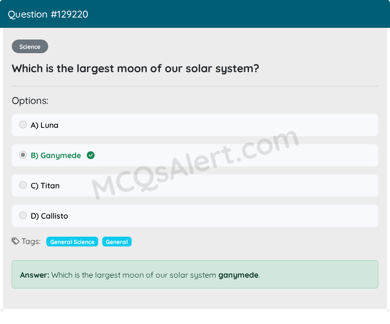 Question Screenshot