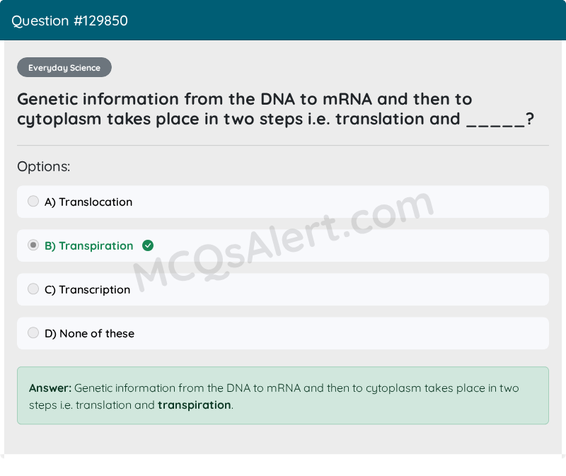 Question Screenshot