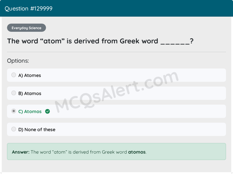 Question Screenshot