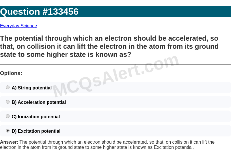 Question Screenshot
