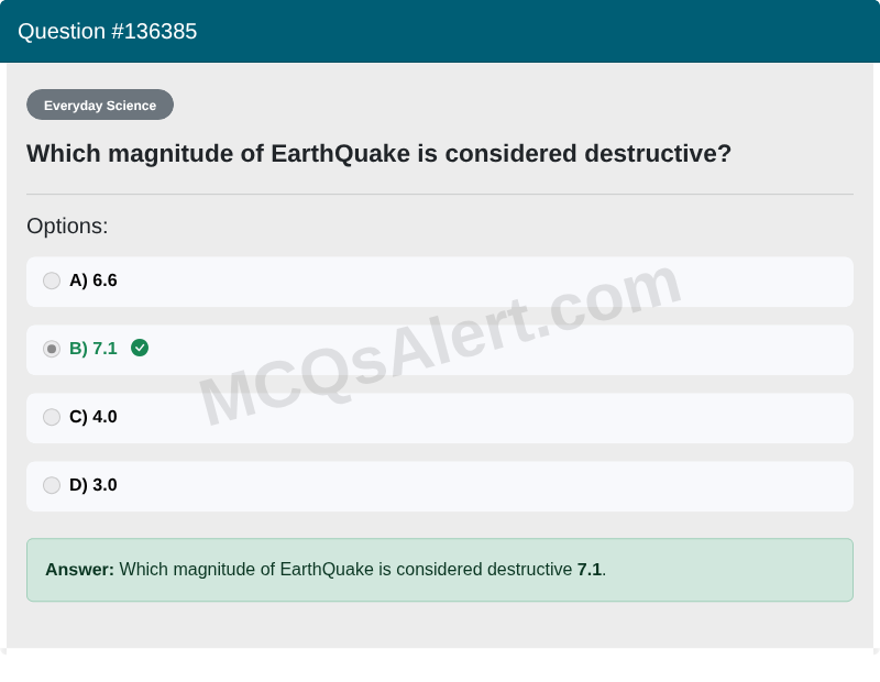 Question Screenshot