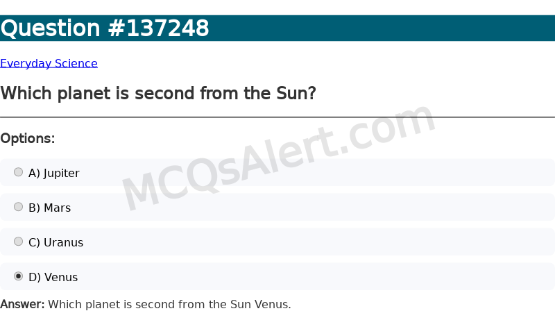 Question Screenshot