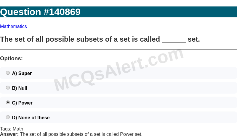 Question Screenshot