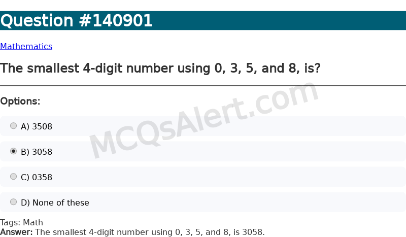 Question Screenshot
