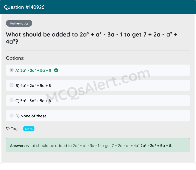 Question Screenshot
