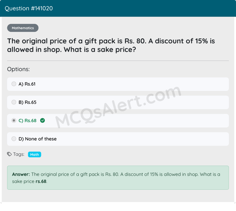 Question Screenshot