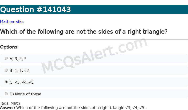 Question Screenshot