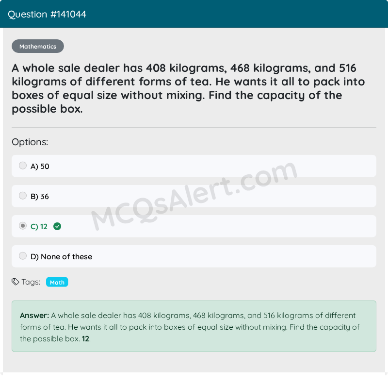 Question Screenshot