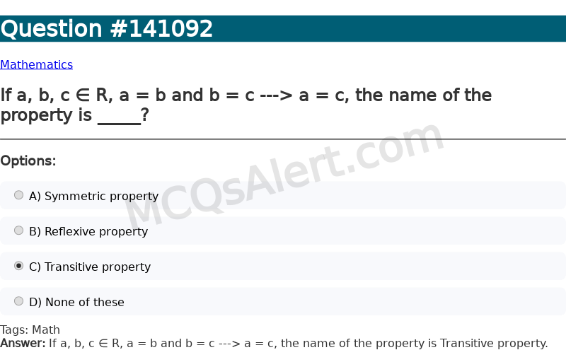 Question Screenshot