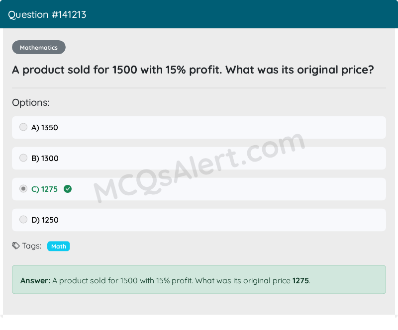 Question Screenshot