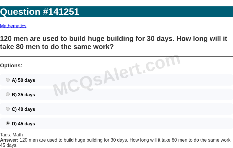 Question Screenshot