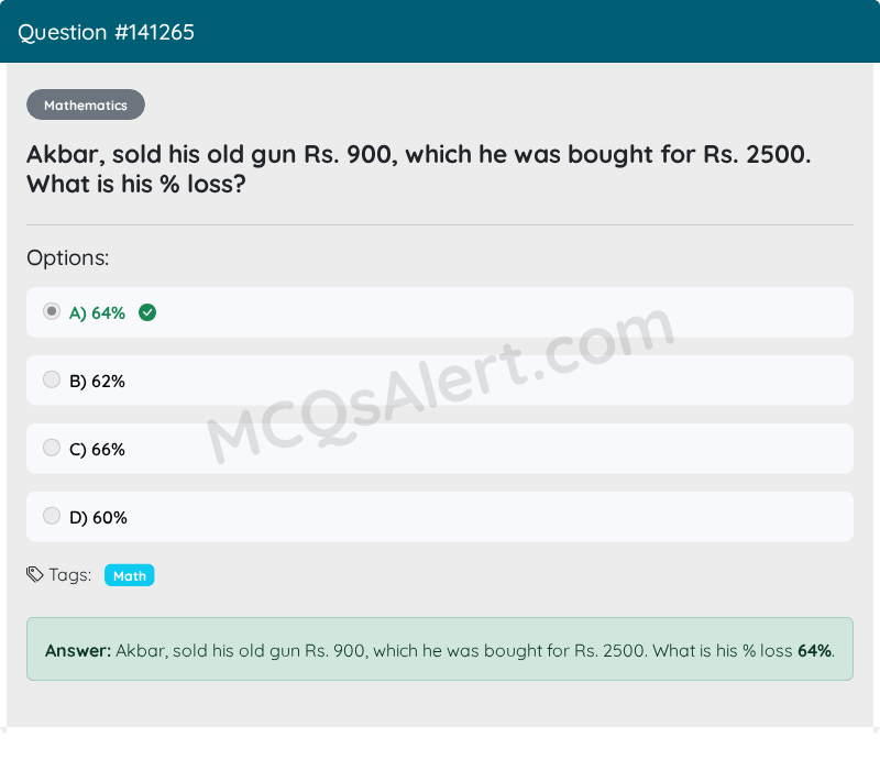 Question Screenshot