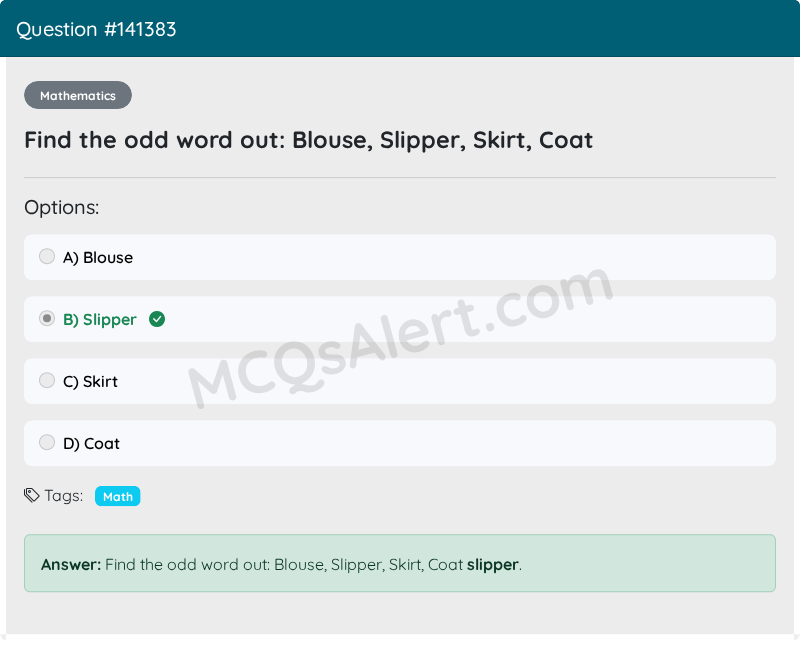 Question Screenshot
