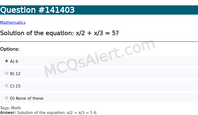 Question Screenshot