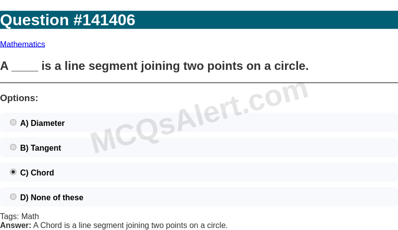 Question Screenshot
