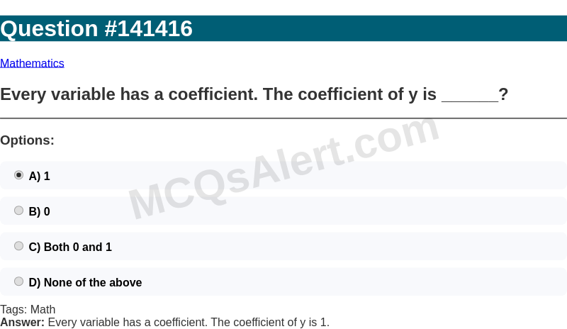 Question Screenshot
