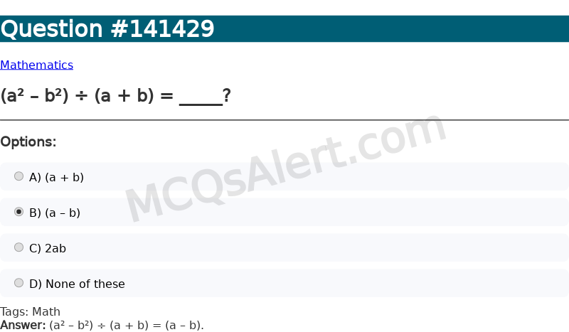 Question Screenshot