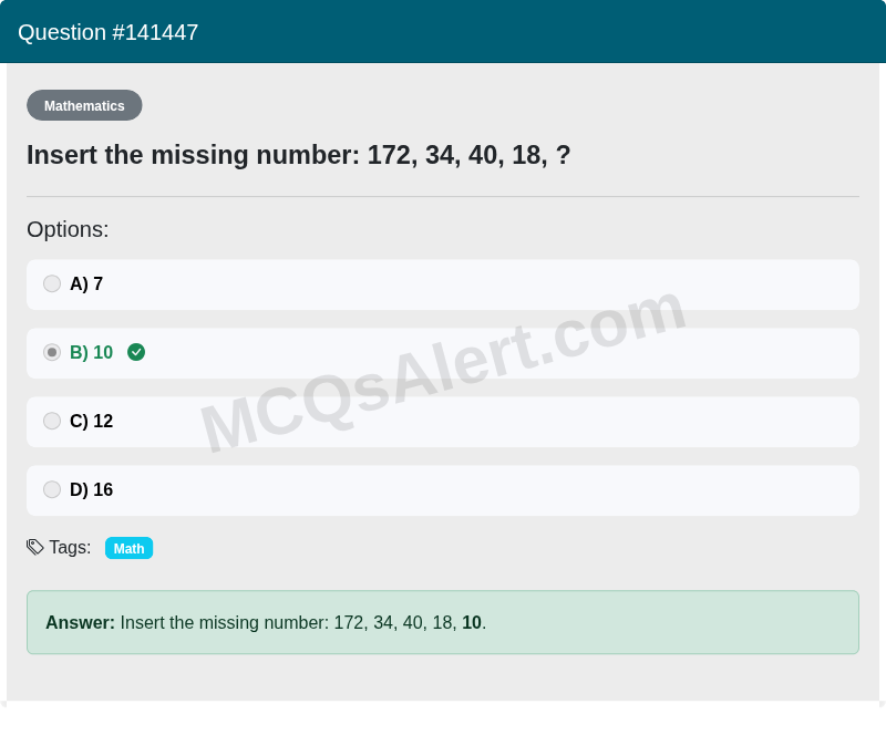 Question Screenshot
