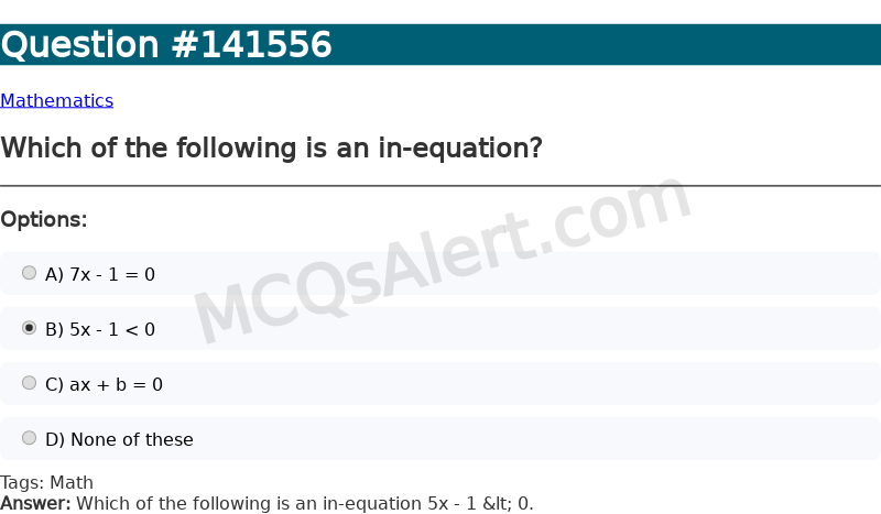 Question Screenshot