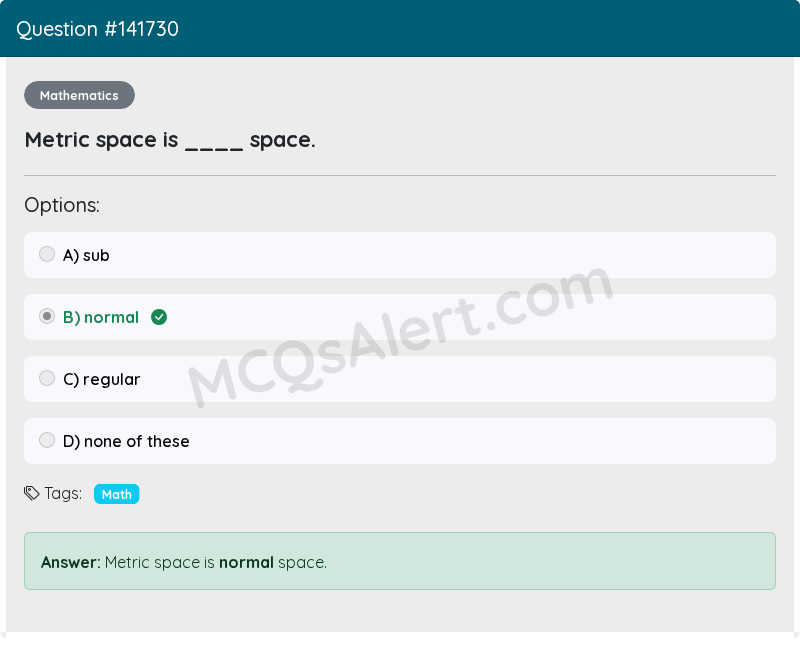 Question Screenshot