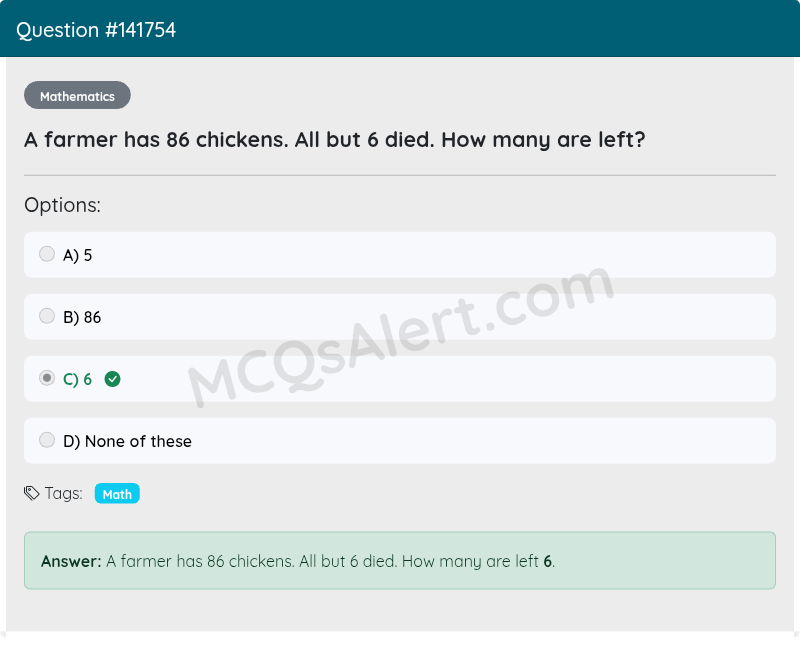 Question Screenshot