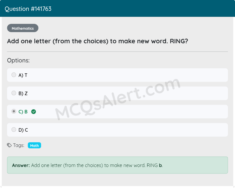 Question Screenshot
