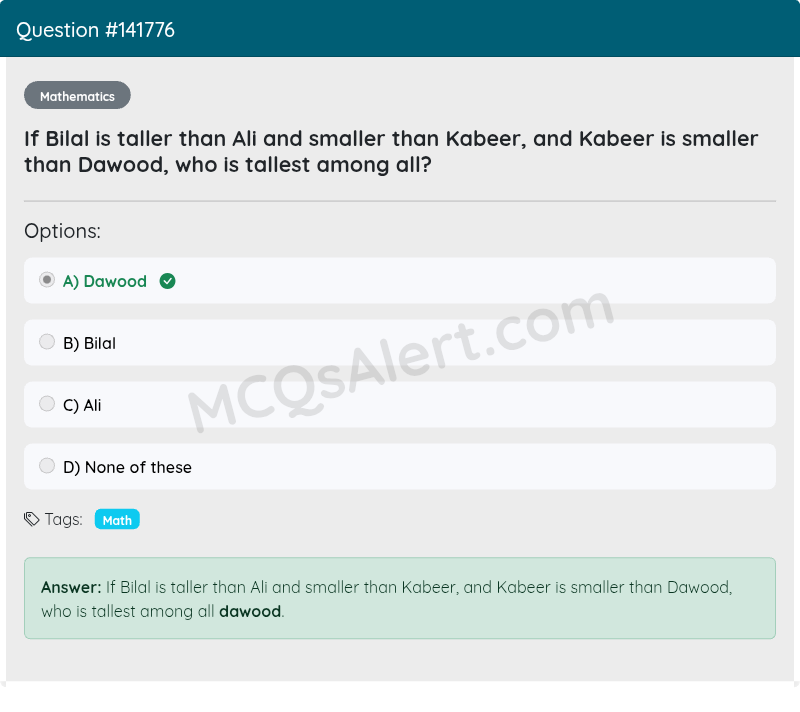 Question Screenshot