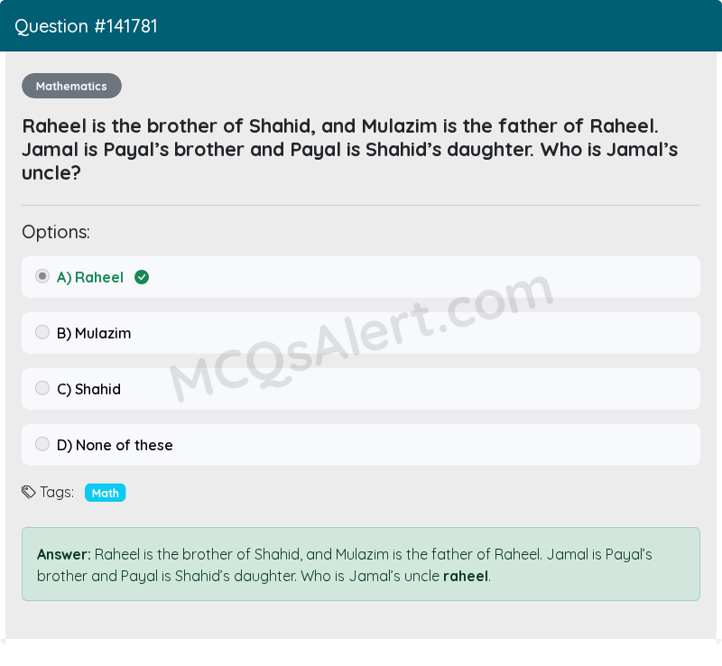 Question Screenshot
