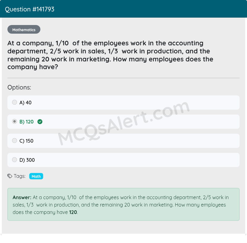 Question Screenshot