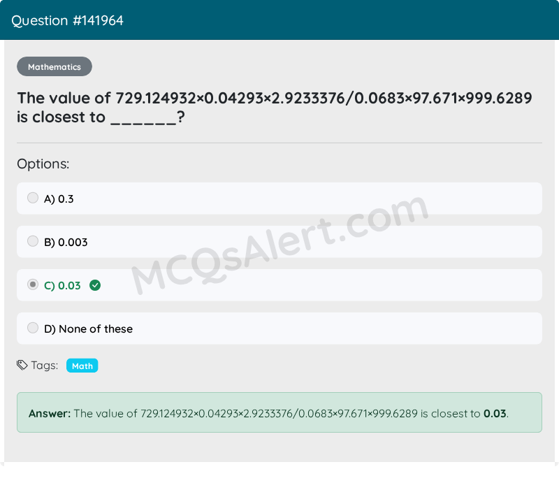 Question Screenshot