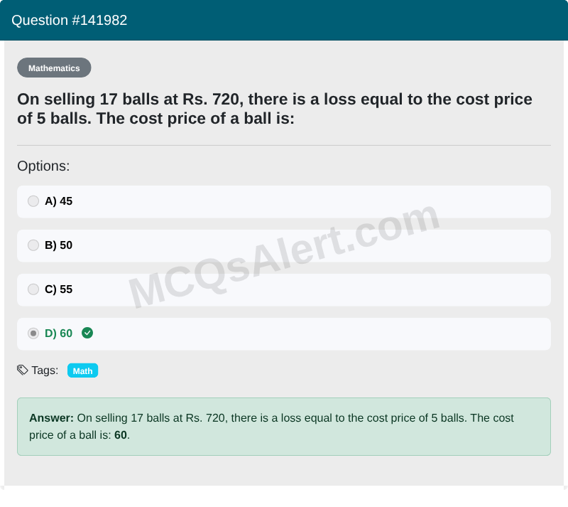 Question Screenshot